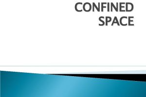 CONFINED SPACE OBJECTIVES Define a Confined Space Define