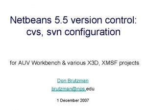 Netbeans 5 5 version control cvs svn configuration