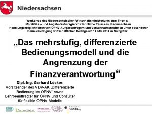 Workshop des Niederschsischen Wirtschaftsministeriums zum Thema Mobilitts und