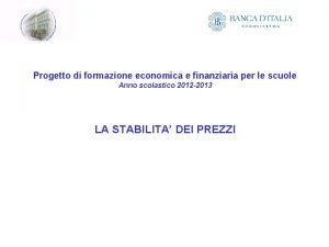 Progetto di formazione economica e finanziaria per le