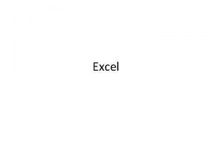 Excel Que es Excel es un programa informtico