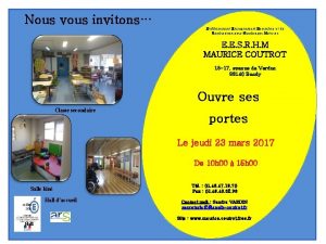 Nous vous invitons Etablissement Enseignement Spcialis et de