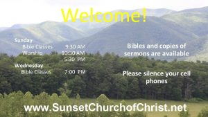 Welcome Sunday Bible Classes Worship Wednesday Bible Classes