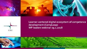 Learnercentered digital ecosystem of competence development Comp Leap