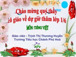 Gio vin Trnh Th Thng Huyn Trng Tiu