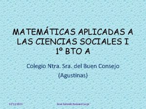 MATEMTICAS APLICADAS A LAS CIENCIAS SOCIALES I 1