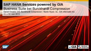 SAP HANA Services powered by GIA Business Suite