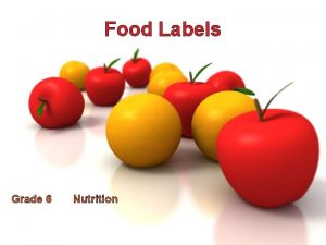 Food Labels Grade 6 Nutrition Nutrition Labels Contains