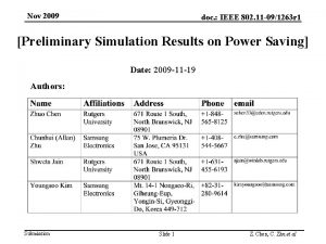 Nov 2009 doc IEEE 802 11 091263 r