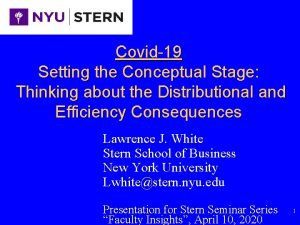Covid19 Setting the Conceptual Stage Thinking about the