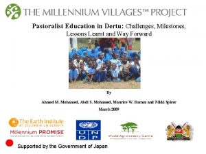 Pastoralist Education in Dertu Challenges Milestones Lessons Learnt