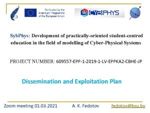 Syb Phys Development of practicallyoriented studentcentred education in