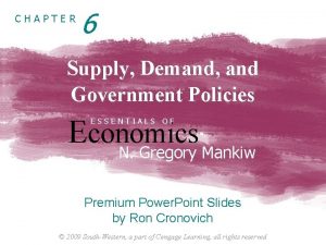 CHAPTER 6 Supply Demand and Government Policies Economics