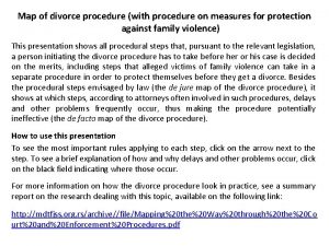 Map of divorce procedure with procedure on measures