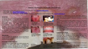 Aspectos odontolgicos relacionados Esquizofrenia Anglica Maroli bolsista CNPq