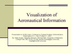 Visualization of Aeronautical Information Presentation to AIXM Users
