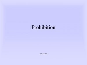 Prohibition Hubbard 2005 Ban the Booze Prohibition movement