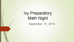 Ivy Preparatory Math Night September 21 2016 6