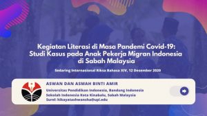 Gerakan literasi secara daring di masa pandemi Covid19