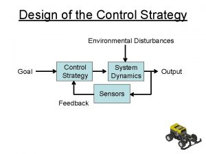 Design of the Control Strategy Environmental Disturbances Goal