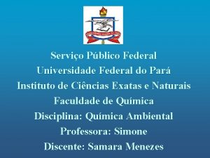 Servio Pblico Federal Universidade Federal do Par Instituto