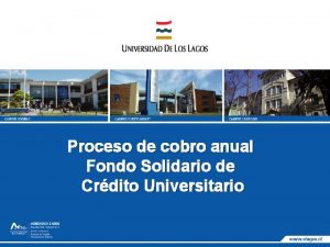 Proceso de cobro anual Fondo Solidario de Crdito