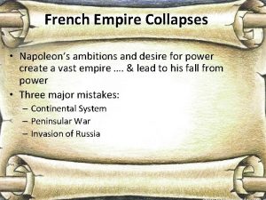 French Empire Collapses Napoleons ambitions and desire for