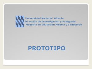 Universidad Nacional Abierta Direccin de Investigacin y Postgrado