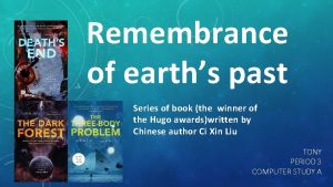 Remembrance of earths past Series of book the