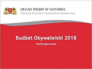 Budet Obywatelski 2018 Wyniki gosowania Najwaniejsze informacje Kwota