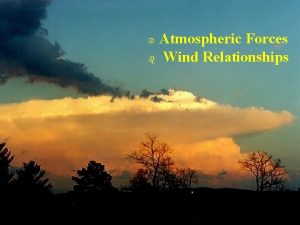 Atmospheric Forces b Wind Relationships Atmospheric Forces b