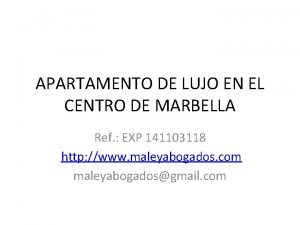 APARTAMENTO DE LUJO EN EL CENTRO DE MARBELLA