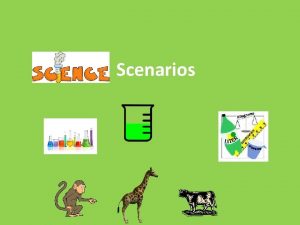 Scenarios Print the scenarios and laminate them Divide