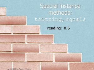 Special instance methods to String equals reading 8