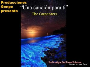 Producciones Gonpe Una presenta cancin para ti The