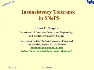 alo cse f buf Inconsistency Tolerance in SNe