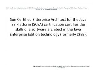 SCEA Sun Certified Enterprise Architect CX 310 052