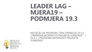 LEADER LAG MJERA 19 PODMJERA 19 3 NATJEAJ