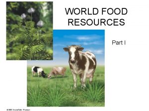 WORLD FOOD RESOURCES Part I Food Resources Approximately