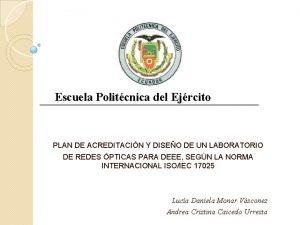 Escuela Politcnica del Ejrcito PLAN DE ACREDITACIN Y