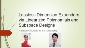 Lossless Dimension Expanders via Linearized Polynomials and Subspace