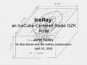 Ice Ray an Ice CubeCentered Radio GZK Array