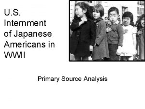 U S Internment of Japanese Americans in WWII