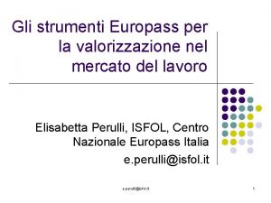 Gli strumenti Europass per la valorizzazione nel mercato