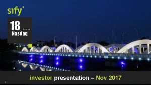 18 Nasdaq Years on investor presentation Nov 2017