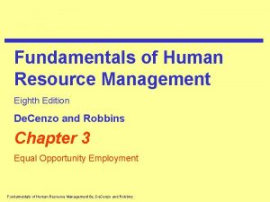 Fundamentals of Human Resource Management Eighth Edition De