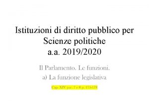 Istituzioni di diritto pubblico per Scienze politiche a