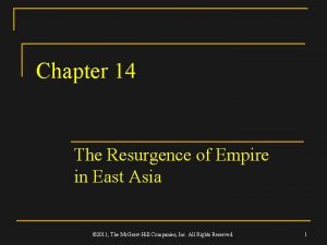Chapter 14 The Resurgence of Empire in East