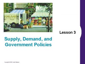 Lesson 3 Supply Demand and Government Policies Copyright