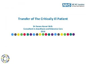 Transfer of The Critically Ill Patient Dr Ferenc